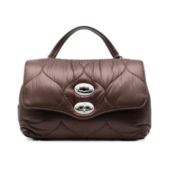 Zanellato Tassen, Dames, Bruin, ONE Size, Leer, Postina Lunaria Kleine Leren Handtas