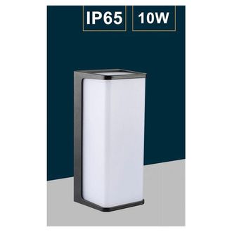 Trade Shop Trade Shop Traesio - Trade Shop - Applique Led By External Modern Lampada De Muro Nera 10 Watt Ip65 643-n