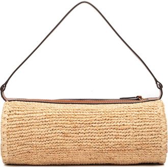 Staud Mini Taru Raffia Shoulder Bag in Natural/Tan at Nordstrom
