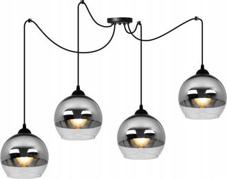 OEM Elegante L&aacute;mpara Colgante Led Ara&ntilde;a Cromada