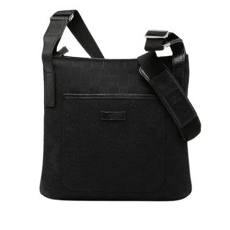Gucci Pre-owned Cross Body Bags, female, Black, Size: ONE SIZE Pre-owned Canvas Crossbody Bag