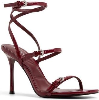 Aldo Jamielynn Ankle Strap Sandal in Dark Red at Nordstrom, Size 6.5