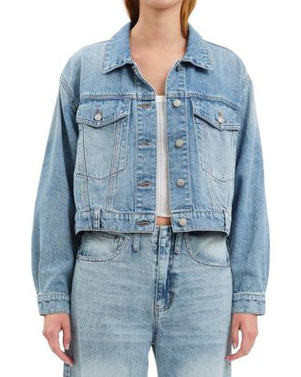 Daze Denim Bestie Caught Up Cropped Denim Jacket