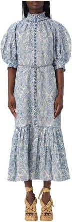 Zimmermann Elegant Damask Print Midi Dress