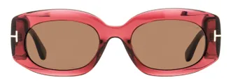 Tom Ford TF1187 Oval-Shaped Acetate Sunglasses - Bordeaux
