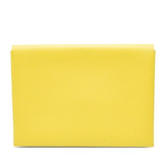 Hermès Yellow Epsom Leather Clutch Bag Pouch (Pre-Owned)