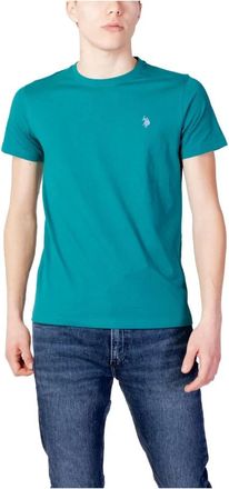 U.S.Polo Association Mannen Groene T-shirt - Heren - T-shirts - Groen - XL - Tops