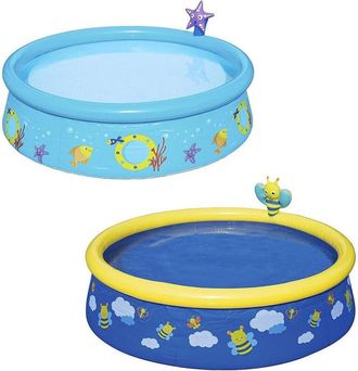 Trade Shop Trade Shop - La Mia Prima Piscina Fuori Terra Fast Set Con Spruzzatore 152x38cm 2 Colori 57326
