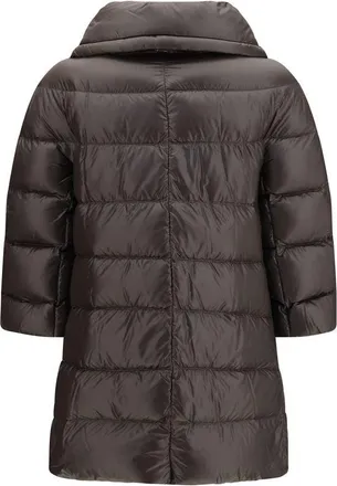 Herno Womens Gray Polyester Full-Length Jacket Clothing