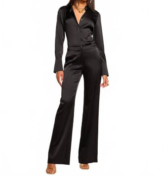 Ramy Brook Marvia Stretch Silk Pants In Black