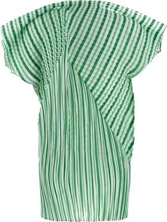 Issey Miyake Womens Bicolor Polyester Pattern Shirt