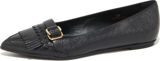 Tod's Franged Ballerina Schoenen - Dames - Ballerinas - Zwart - 36 EU - Schoenen