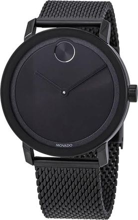 Movado Bold Black Dial Black Ion-plated MeshMens Watch 3600562