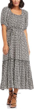Karen Kane Puff Sleeve Maxi Dress in Floral at Nordstrom, Size X-Large