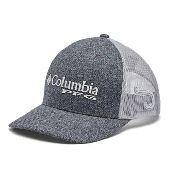 Columbia Adult PFG mesh Ball Cap, Grill Heather/Cool Grey, One Size