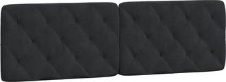 vidaXL Cabecero De Cama Acolchado Terciopelo Negro 160 Cm Vidaxl