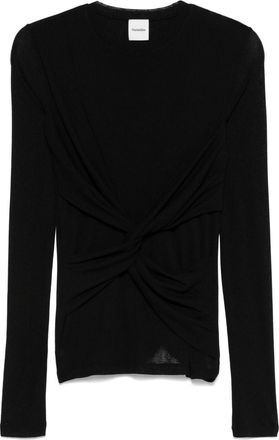 Nanushka Top con design attorcigliato - Nero