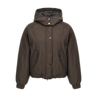 Brunello Cucinelli Dames, Jassen, Bruin, Maat: XS Zijde