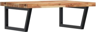 vidaXL Basin Shelf Wall Mounted Steel and Solid Wood Acacia vidaXL