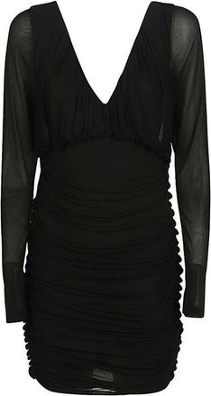Saint Laurent Black Viscose Cocktail Womens Dress