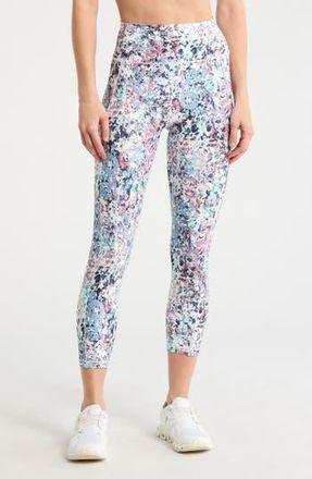 Marika Aylani Capri Leggings in Pink Flambe Digital Pieces at Nordstrom Rack, Size X-Small