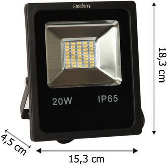 Trade Shop Trade Shop Traesio - Trade Shop - Profesional Led Fair 5730 Para Ip65 Wisdom 20w 1700 Lumen 120 Gradi