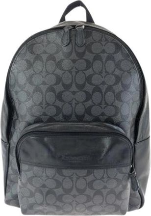 Coach Pre-owned Signature PVC Lederen Rugzak - Dames - Vintage Rugzakken - Blauw - ONE Size - Leer - Vintage