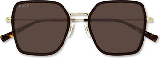 Gucci Occhiali da sole squadrati - Marrone