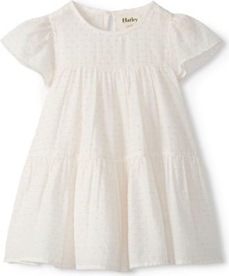 Hatley Kids Swiss Dot Cotton Dress in Natural at Nordstrom, Size 18-24M