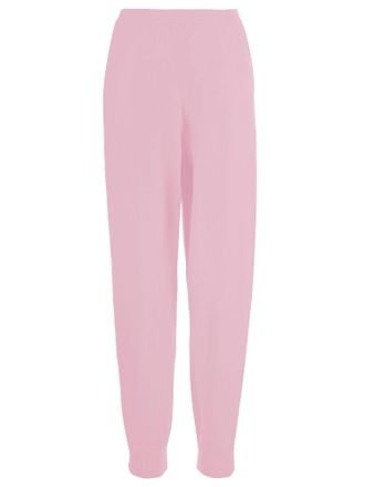Allude Soft Pink Wool and Cashmere Pants