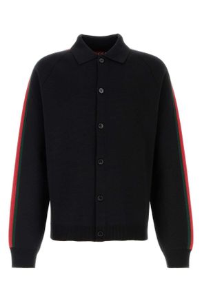 Gucci Black Wool Blend Cardigan