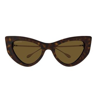 Gucci Cat-Eye Sunglasses - female - Gucci - Sunglasses - Brown - 52 MM - Accessories