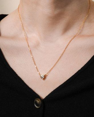 Sterling Forever Sterling Silver Heart Bezel Set Pendant