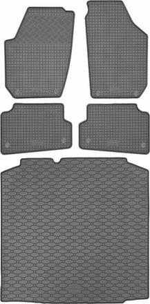 OEM Skoda Fabia Ii Kombi De 03.2007 A 10.2014. Juego De Alfombrillas De Goma Para Coche Y Alfombrilla Para Maletero