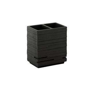 Gedy Gedy - Qu981400300 Portacepillos Quadrotto Negro - Ref: Qu981400300