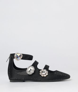 Kurt Geiger Ballerine Mary Jane in raso con strass applicati