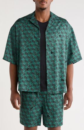 Purple Resort Camp Shirt in Green at Nordstrom, Size Xx-Large