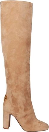 Dolce & Gabbana Su&egrave;de Laarzen - Dames - Laarzen met Hak - Beige - 38 EU - Su&egrave;de - Schoenen