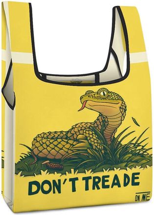Generic Not Step on Snek Shopping Bag Reusable Grocery Tote Bag Foldable Handbag for Travel Picnic
