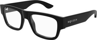 Alexander McQueen Stijlvolle Bril Am 0511O Zwart - Heren - Brillen - Zwart - 53 MM - Accessoires