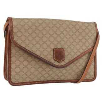 Celine Pre-owned Cross Body Bags, female, Beige, Size: ONE SIZE Pre-owned Vintage Macadam Shoulder Bag