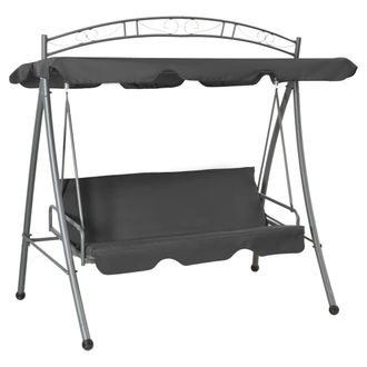 vidaXL Vidaxl - Silla 4 Pcs Antracita 56 X 65 X 89cm Acero