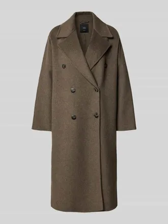 Mango Mantel aus Woll-Mix mit Reverskragen Modell PICAROL in Mittelbraun, Gr&ouml;&szlig;e XL