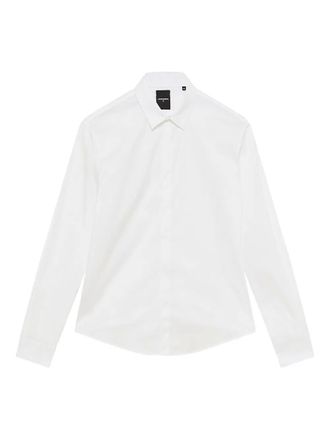 Patrizia Pepe long-sleeve shirt - men - Polyamide/Cotton/Elastane - 54 - White