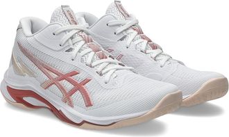 Asics Netburner Ballistic FF MT 4 Womens Shoes White/Rose Rouge : 10.5 B - Medium, Synthetic/Textile