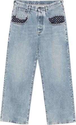Maison Margiela Light Blue Stitch Denim Wide-Leg Jeans