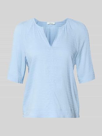 s.Oliver Red Label Relaxed Fit Kurzarmbluse aus Viskose-Mix in Hellblau, Gr&ouml;&szlig;e 34