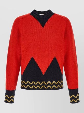 Marni wool geometric intarsia jumper