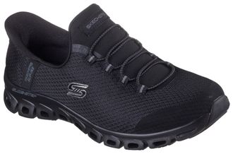 Skechers Slip-On Sneaker SKECHERS GLIDE-STEP-PURSUIT, Damen, Gr. 35, schwarz, Textil, unifarben, Schuhe Slip-On Sneaker, Freizeitschuh mit elastischem Einstieg