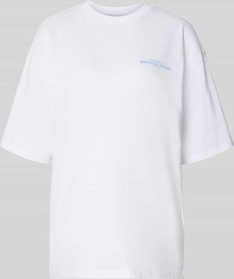 Review Oversized T-Shirt mit Statement-Print in Weiss, Gr&ouml;&szlig;e XL